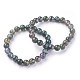 Natural Moss Agate Beads Stretch Bracelets BJEW-F380-01-B15-1