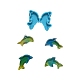 Moules en silicone pendentif en forme de dauphin X-DIY-M034-04-1