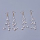 Perlen Quaste Ohrringe EJEW-L218-21G-1
