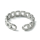 304 anillo de puño abierto de acero inoxidable RJEW-L110-031P-3