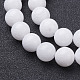Chapelets de perles de jade blanche naturelle X-GSR8mmC067-2