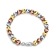 Laiton exquis ronde bracelets de chaîne de balle pour les femmes BJEW-BB12289-1