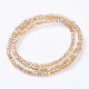 1 Strand Electroplate Glass Beads Strands X-EGLA-J025-F11-3