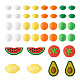 88pcs 12 estilos de cuentas de silicona ecológicas de calidad alimentaria SIL-TA0001-31-2