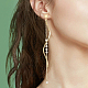 BENECREAT 18 PCS Brass 18k Gold Plated Brass Star Earrings KK-BC0011-14-5
