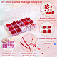 PH PandaHall 627pcs Red Beads 24 Styles Loose Beads Leaf Heart Beads Glass Acrylic Beads Cube Spacer Beads for Valentine's Christmas Mother’s Day Bracelet Necklace Earring Keychain Jewelry Making DIY-HY0001-25-4