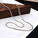 Round & Flat Round Beads Chain Necklace for Men Women NJEW-BB44113-A-4