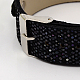 Imprimé serpent PU brillant bracelets bande de montre en cuir X-BJEW-J031A-04-3