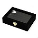 Cajas de anillo rectángulo de madera OBOX-L001-06A-1