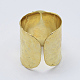 Adjustable Natural & Synthetic Mixed Stone Cuff Finger Rings RJEW-L079-I-3