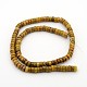 Brins de perles de heishi en pierre naturelle de shoushan tianhuang de lardérite G-E252-24-2