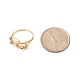 真鍮ビーズの指輪  女性のための環境にやさしい銅線巻きリング  プラチナ＆ライトゴールド  usサイズ8 3/4(18.7mm)  1.5mm  2個/セット RJEW-JR00516-5