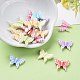 Mixed Color Craft Style Acrylic Butterfly Beads X-MACR-R491-M8-6