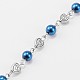 Perlas de cristal redondas hechas a mano cadenas para hacer collares pulseras AJEW-JB00077-2