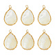 Arriver 6 pièces pendentifs en coquillage blanc naturel KK-AR0003-45-1