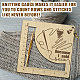 木製角枠かぎ針定規  編み針ゲージ  裁縫  13x13x0.5cm DIY-WH0537-005-4