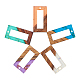 Pendentifs en résine transparente et bois de noyer&nbsp;RESI-CJ0001-77-3