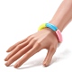 Chunky Curved Tube Acrylperlen Stretch-Armband für Mädchen Frauen BJEW-JB06684-03-3