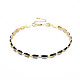 Brass Micro Pave Cubic Zirconia Link Tennis Necklaces for Women NJEW-T013-01G-04-1
