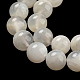 Natürlichen weißen Mondstein Perlen Stränge G-F306-05AB-6mm-01-4