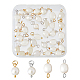 Superfindings 40 connecteur de pendentif en perles d'imitation 4 styles de perles d'eau douce naturelles avec anneaux ouverts FIND-FH0005-52-1