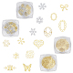 SUNNYCLUE 4 Boxes 2 Styles Hollow Brass Cabochons MRMJ-SC0001-12G-1
