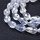 Electroplate Glass Beads Strands EGLA-D015-15x10mm-01-2