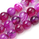 Natural Striped Agate/Banded Agate Beads Strands X-G-S259-04G-6mm-1