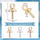 PandaHall Elite 120Pcs 3 Style Brass Peg Bails Pendants Sets KK-PH0010-36-2