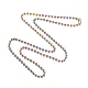 Ионное покрытие (ip) 304 ожерелья из нержавеющей стали с шариковой цепочкой X-NJEW-L149-B04-M-2
