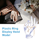 Modèle de main d'affichage d'anneau en plastique d'élite de pandahall 1pc DIY-PH0005-73B-3