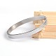 Carve Rhombus 304 Stainless Steel Bangles BJEW-H0003-24A-1