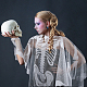 Skelett-Poncho aus Polyester-Spitze AJEW-WH0270-25-6