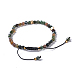 Bracelets de perles tressées de pierres précieuses naturelles et synthétiques BJEW-JB04215-4