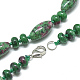 Rubis naturel dans des colliers de perles zoisite NJEW-S388-22-2
