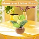 Kits de tricot de jardinière de feuilles de monstera diy pour débutants PW-WG45856-01-2