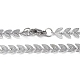 201 collar de cadena de mazorcas de acero inoxidable para hombres y mujeres NJEW-I122-07P-2