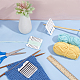 Benecreat 3 styles règles de jauge à tricoter en acrylique DIY-BC0006-90-5