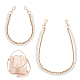 CHGCRAFT 2Pcs 2 Style Plastic Imitation Pearl Beaded Double Strand Bag Handles DIY-CA0005-94-1