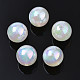 Perles acryliques placage irisé arc-en-ciel PACR-S221-008B-02-1