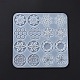 Stampi in silicone fai da te con ciondolo a forma di vortice e fiore DIY-E057-01-4