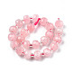 Natürlichen Rosenquarz Perlen Stränge G-N327-08J-2