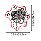 Craspire Tampon de sceau de cire rose avec pompon AJEW-WH0192-052-2