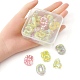 20pcs perles acryliques transparentes de placage uv OACR-YW0001-58-3