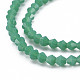 Chapelets de perles en verre opaque de couleur unie GLAA-Q080-4mm-B06-3
