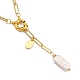 Natürliche Barockperlen Keshi Perlen Lariat Halsketten NJEW-JN03042-02-3