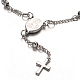 Perline bracciali rosario con croce BJEW-E282-02P-2
