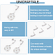 UNICRAFTALE About 80 Pcs Rectangle Bar Stud Earring 304 Stainless Steel Stud Earring Findings with Loops and Ear Nut Earring Stud Hypoallergenic Post Earring for DIY Earrings Craft Making Supplies STAS-UN0044-98-5