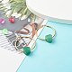 Boucles d'oreilles en perles d'aventurine verte naturelle coeur pour fille femme EJEW-JE04638-03-2