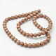 Chapelets de perles rondes en jade de Mashan naturelle X-G-D263-4mm-XS27-4